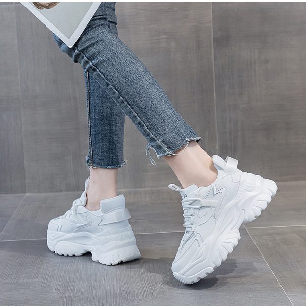 Ladies Trending White Sneaker's - Image 5